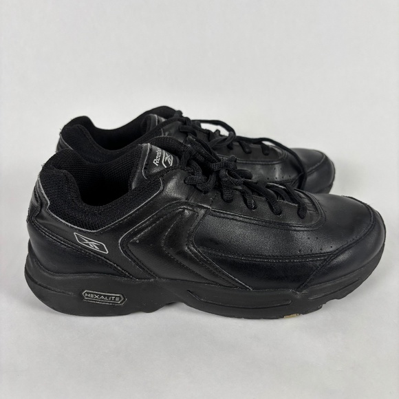 Reebok, Black Hexalite, Sneakers, Walk/Run/Gym Shoes, Black Leather - Picture 1 of 10